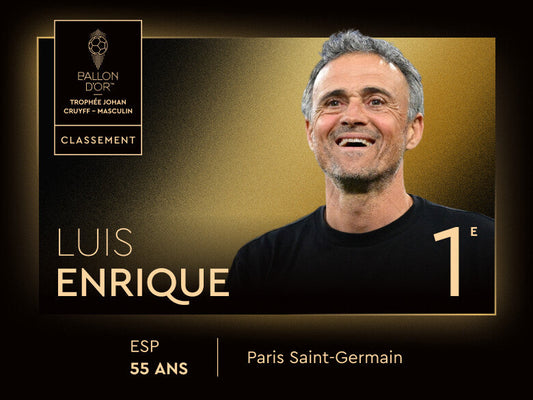 Luis Enrique remporte le trophée Johan Cruyff du meilleur entraîneur